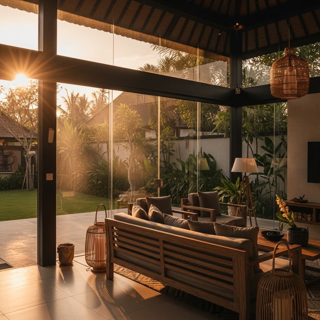 kaca film gedung di Bali