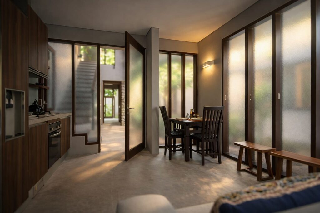 sticker sandblast untuk privacy villa